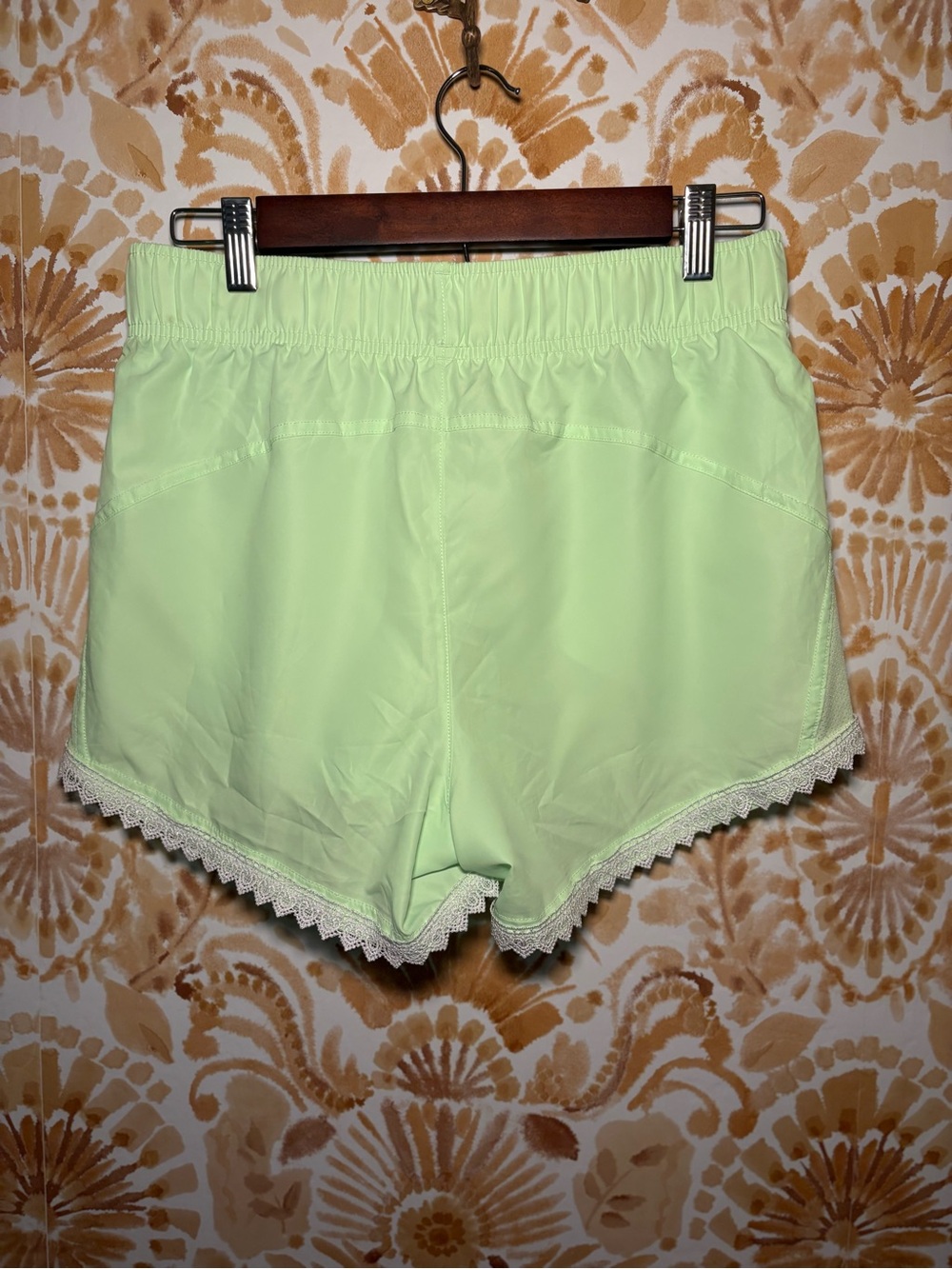Women’s Lace Trimmed Athletic Shorts Flowy Lightweight Summer Lounge S - Picture 5 of 5